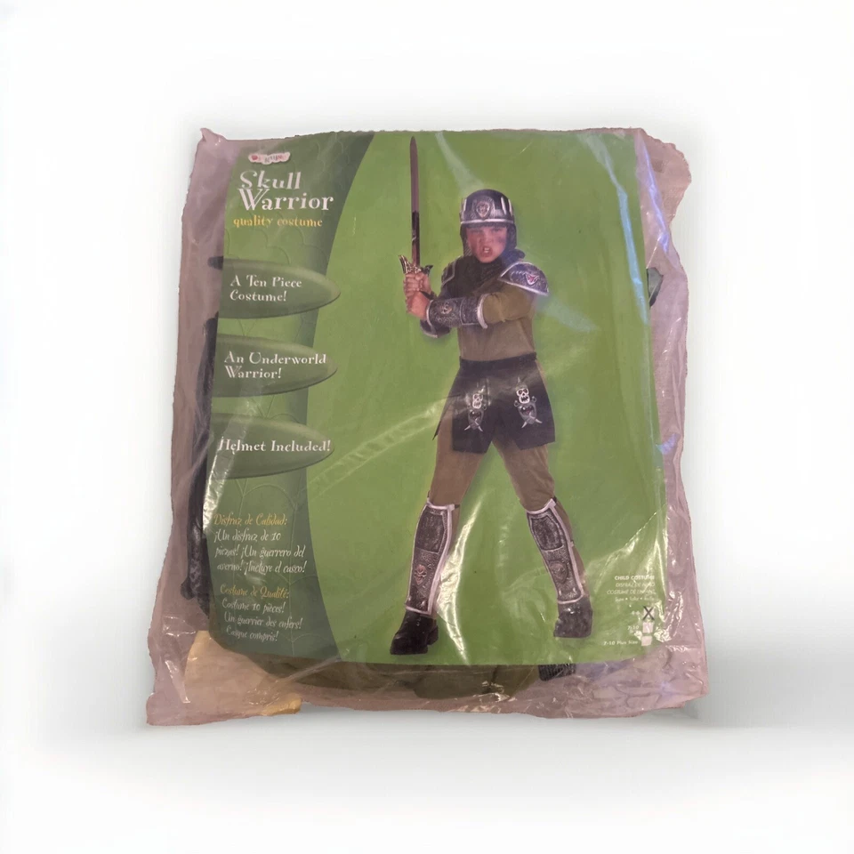 Nova Fantasia Infantil Guerreiro Caveira Halloween por Disfarce Tamanho 4-6 - Imagem 2 de 4