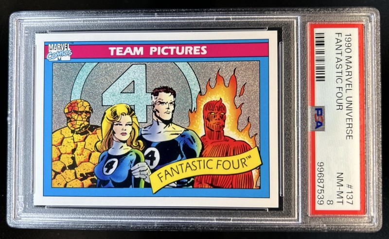 1990 Impel Marvel Universe Fantastic Four #137 PSA 8