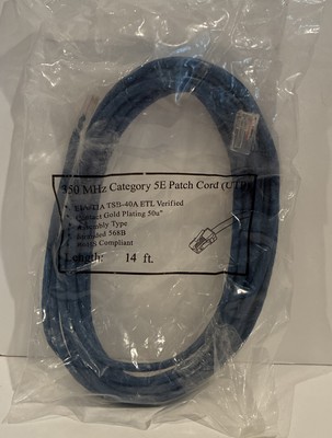 350 MHz Category 5E Patch Cord (UTP) 14  Ethernet Cable
