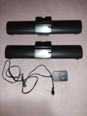 Gearhead Wireless Slim Speakers (2x) w/ One Charger Model #BT8500BLK *USED*