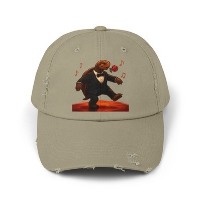 Unisex Distressed Hat Tango Tortoise Dance Romance