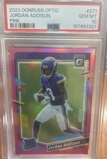 2023 Panini Donruss Optic - Rated Rookie Jordan Addison #271 Pink Prizm (RC)