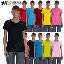 Gildan Womens T-Shirt Short Sleeves Heavy Cotton Ladies 5.3 oz Missy Fit MG500L
