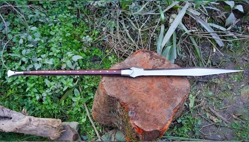 Custom Handmade Carbon Steel Blade Viking Spear Sword | Hunting Sword Camping