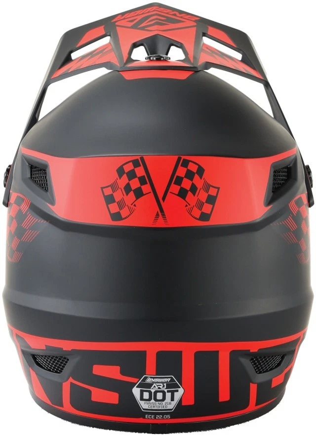 Casco de barrido Answer Racing AR1 - negro/rojo - adulto talla mediana ans442904 Foto 4 de 4