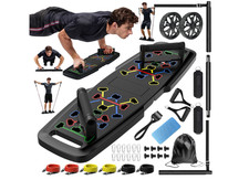 Tabla push up portátil con barra Pilates, ba...