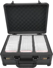 Graded Card Storage Box,Trading Card Storage Box with 3 Row,Waterproof Sports Ca