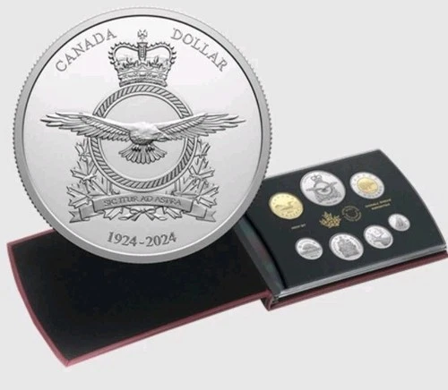 100th Royal Canadian Air Force Special Edition Silver Dollar 2024 Proof Set