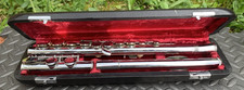 Unbranded Silver Lacquered Flute w/ Fitted Hard Case Musical Instrument