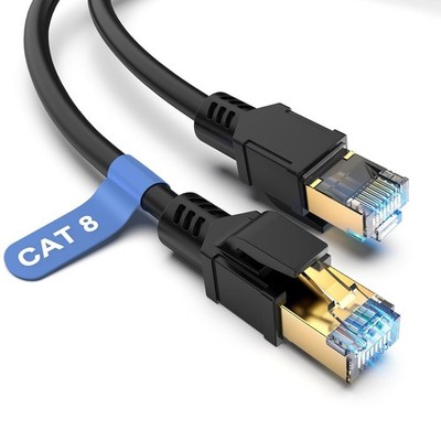 Cat 8 Ethernet Cable - 6 ft, High Speed Gaming & Gigabit Ethernet, Heavy Duty ..
