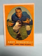 JA4437 1958 Topps Football Andy Robustelli #15 New York Giants Ex-Mt