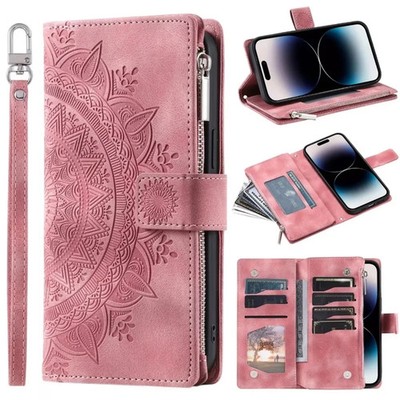 Embossed PU Leather Wallet Case Compatible with Xiaomi Redmi Note 14 13 12 Pro