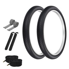 PRO TIRES 24 x 2.125 BLACK G-5009 W/ TUBES, RIM STRIPS,  TIRE LEVERS