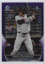 2023 Bowman Draft Chrome Purple Refractor 62/250 Brock Vradenburg #BDC-44 11s9