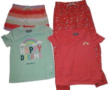 Eddie Bauer 4-Piece Sleep Set Pants Shirt Pajamas Shorts Girls Size M 10/12 NEW
