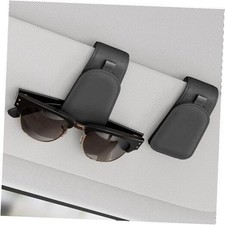 Sotfamily Sunglass Holder for Car Visor, Suede Cloth Magnetic Sunglass Black