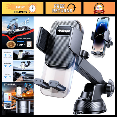 Ultra-Durable 3-in-1 Car Phone Holder - 360° Rotation, Strong Suction, Safety Ce