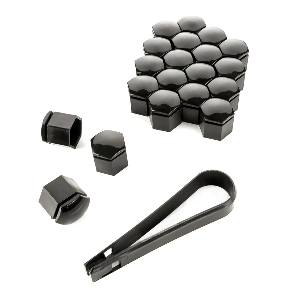 20X Tapas De Rueda Set Negro Brillante 19 Mm Para OPEL - Imagen 2 de 4