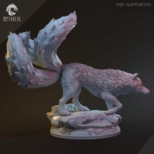 Spirit of the Dawn, Kitsune Hulijing Fox Wolf D D TTRPG Miniature Hardwitch