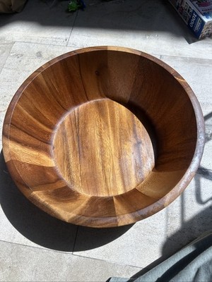 Acacia Wood Mixing Bowl / Acacia Wood Salad Bowl Authentic Kitchen