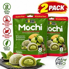 Matcha Latte & Strawberry Cheesecake Mochi - Gluten-Free Sweet Rice Cakes, 8 pcs
