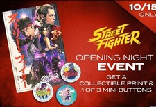 2026 Street Fighter movie Fan Event Poster Print & 3 Button Set RYU,KEN,CHUN LI