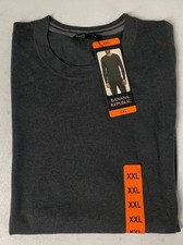 NEW Banana Republic Men's Merino Wool Crew Sweater Pullover GRAY XXL Long Sleeve