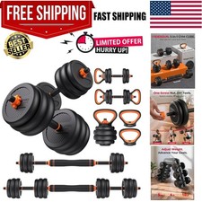 5-in-1 Adjustable Dumbbell Set - Versatile Free Weights for Home Gym 20lbs to...