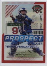 2024 Panini Prospect Edition Red Prizm 72/199 Yeiner Fernandez #151 bc8