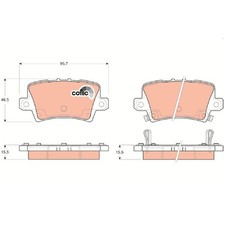 Satz Bremsbeläge Bremsklötze hinten für Honda Civic 8 FN IX FK 23926242