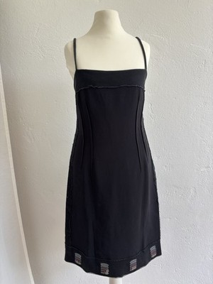 Moschino Cheap and Chic Vintage Slip Dress 90s Y2K mit Sewing Kits Details