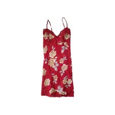 Victoria's Secret Red Floral Sheer Chemise Slip/ Women  s Medium