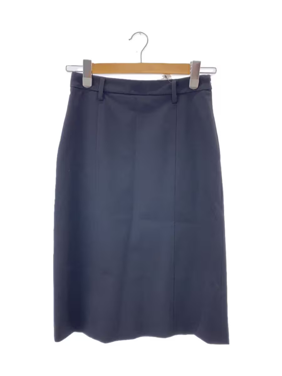 PRADA 24SS Maxi Skirt, Size 38, Wool, Black, Solid Color, DNA91N