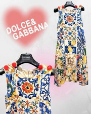 Dolce & Gabbana Majolica Dress Multi USED 38