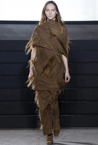 Raro complesso passerella capelli di capra scamosciati Rick Owens SPHINX FW15