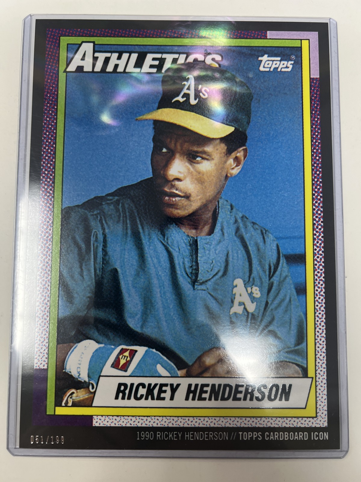 Rickey Henderson 2015 Topps Cardboard Icon 5x7 Exclusive #450 1990 Topps /199