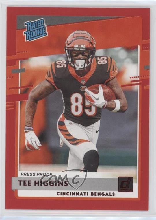 2020 Panini Donruss Rated Rookie Press Proof Red Tee Higgins #310 09wp