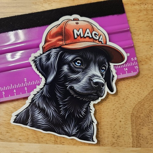 Pegatina de vinilo Maga Hat perro - Team MAGA - Political Dog Lover Conservador 4 pulgadas - Imagen 5 de 5