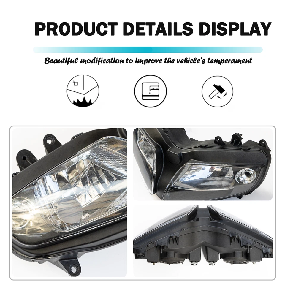 Conjunto de faros de motocicleta aptos para faros SUZUKI SV1000S SV650S 2003-2011 Foto 4 de 4