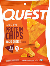 Nutrition Nacho Cheese Protein Chips, 18g Protein, Gluten Free, 12 Pack
