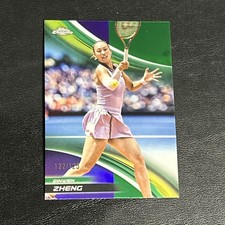 2025 Topps Chrome Qinwen Zheng Purple/Green Refractor #/125