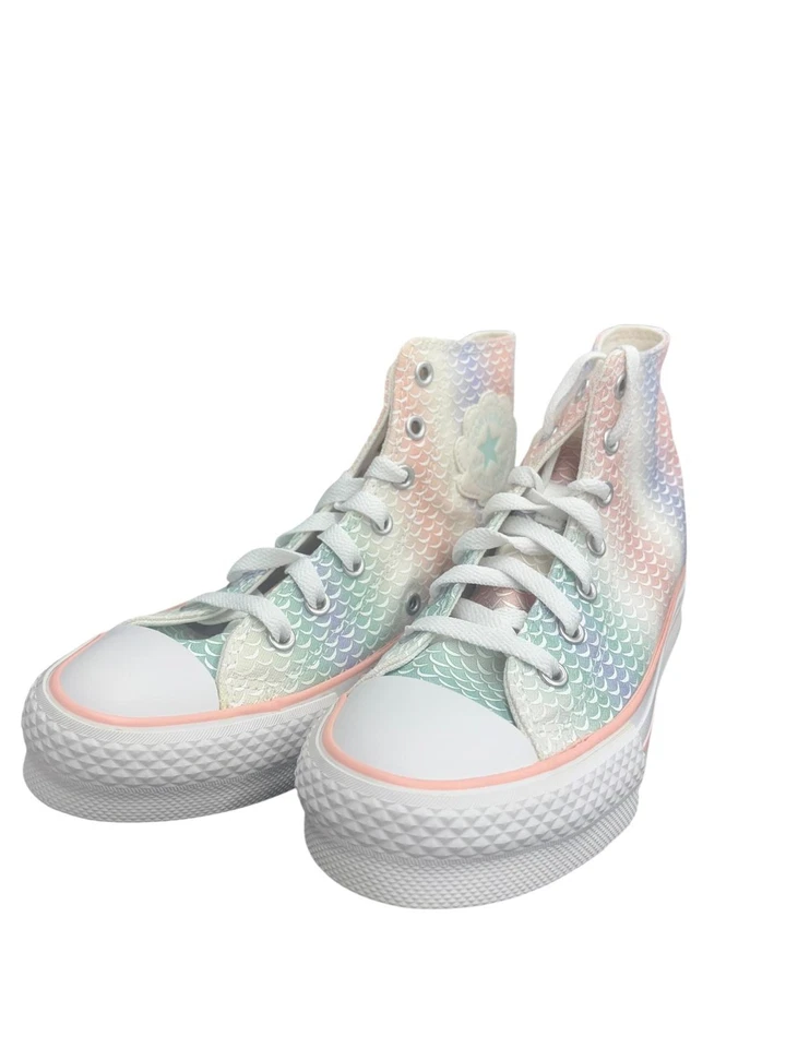 Converse Chuck Taylor All Star EVA Lift Mermaid Scales White/Light Dew Youth 3 - Imagem 4 de 4