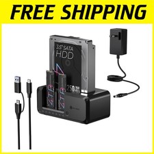 M.2 NVMe  SATA SSD/HDD Dock, Offline Cloning, 10Gbps Reader