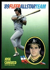 Jose Canseco 1989 Fleer #2 Oakland Athletics MLB READ FREE SHIPPING AutographDen