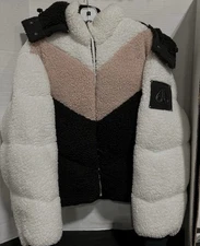 MOOSE KNUCKLES JACKET PUFFER WHITE PINK BLACK