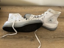 Converse Chuck Taylor All Star High Tops Glitter White Canvas US 6 Size A02927F