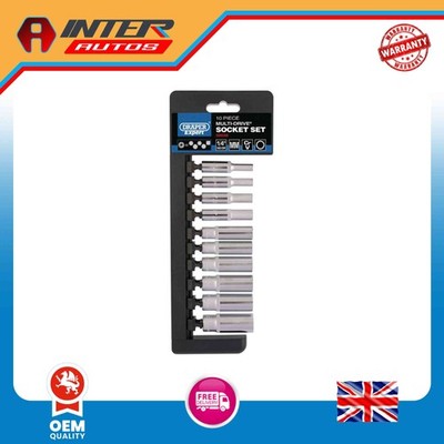 Draper Expert Multi-Drive  metrisch tief Steckschlüsselsatz, 1-4'' Vierkant Dr. (10 Stück) 5004