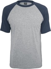 Urban Classics T-Shirt Herren Raglan Contrast Tee grau meliert/navy