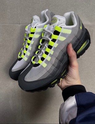 Nike Air Max 95 OG Men Running Shoes Neon Yellow Cool Grey Sneaker New
