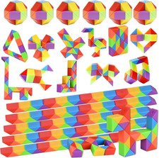 24 Pack Mini Colorato Serpente Magico, 24 Blocchi Giocattolo Twist Cubo Puzzle G